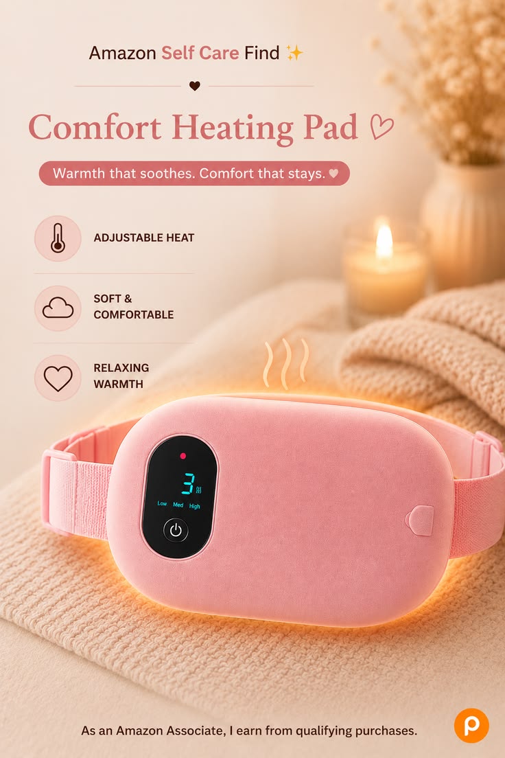 Portable Electric Heating Pad for Period Cramps – USB Rechargeable Pain Relief Belt